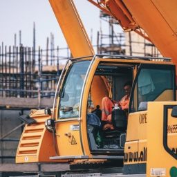 construction equipment at a work site