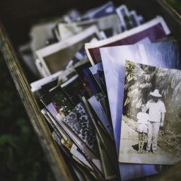 box of old photographs 