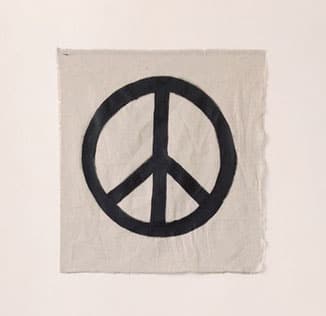 peace sign on fabric 