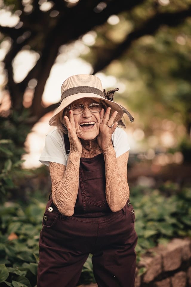 Happy smiling elderly woman 